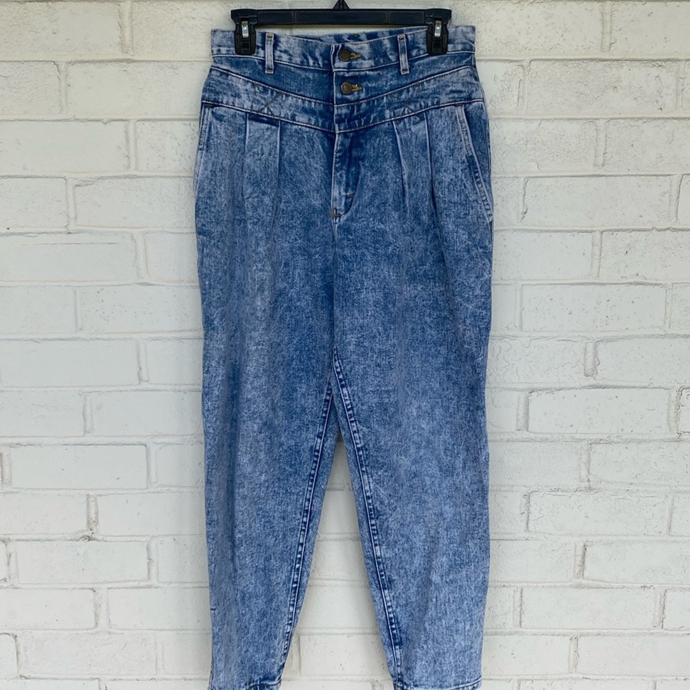 Vintage 80's Lee Acid Wash High Waisted Jeans